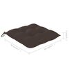 vidaXL Chaises de jardin lot de 2 et coussins taupe Bois teck massif