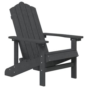 vidaXL Chaise Adirondack de jardin PEHD anthracite