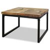 vidaXL Table basse Teck Résine 60x60x40 cm