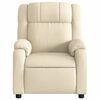vidaXL Fauteuil inclinable de massage crème tissu