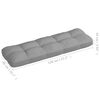 vidaXL Coussins de canap&eacute; palette lot de 7 Gris