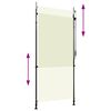 vidaXL Store roulant d'extérieur 100 x 270 cm Crème