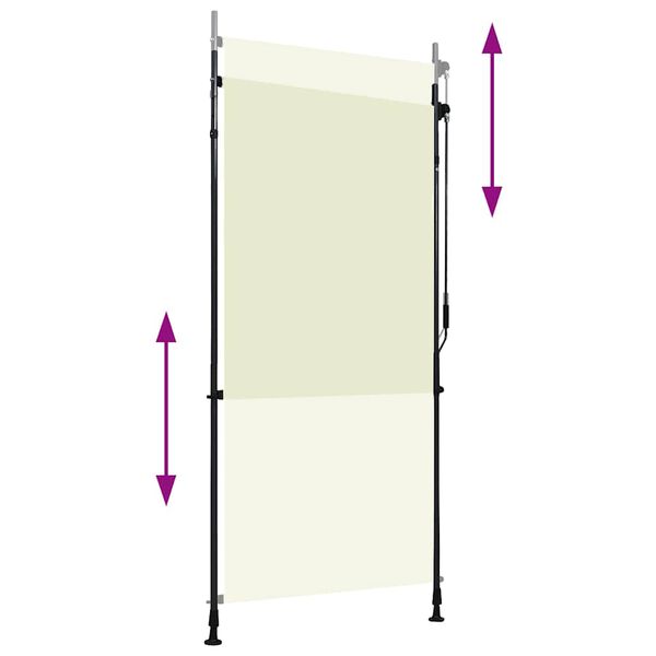vidaXL Store roulant d'extérieur 100 x 270 cm Crème