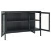 vidaXL Buffet Anthracite 105x35x70 cm Acier et verre