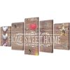 Set de toiles murales imprim&eacute;es "Home Sweet Home" 200 x 100 cm