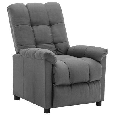 vidaXL Fauteuil inclinable électrique gris clair tissu