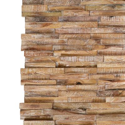 vidaXL Panneaux de revêtement mural 3D 10 pcs 1,01 m² Bois de teck