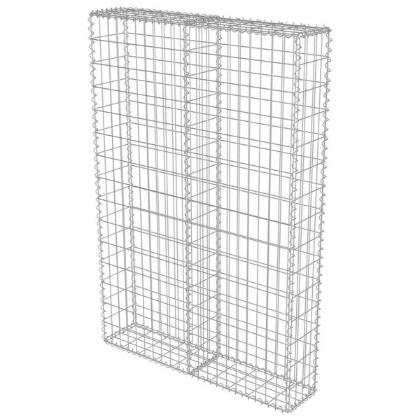 vidaXL Mur &agrave; gabion avec couvercles Acier galvanis&eacute; 100x20x150 cm