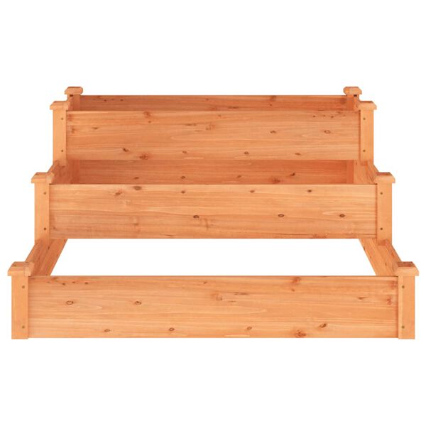 vidaXL Lit surélevé de jardin marron 120x120x56cm bois massif de sapin