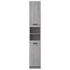 vidaXL Armoire de bain Sonoma gris 32x34x188,5 cm Bois d'ing&eacute;nierie