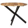 vidaXL Table &agrave; d&icirc;ner ronde 100x100x75 cm Bois de manguier brut
