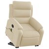 vidaXL Fauteuil inclinable de massage électrique crème tissu