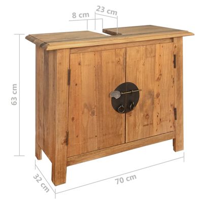 vidaXL Mobilier de salle de bain Bois de pin massif