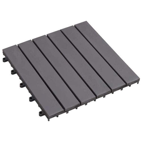 vidaXL Carreaux de terrasse 20pcs D&eacute;lavage gris 30x30 cm Acacia solide