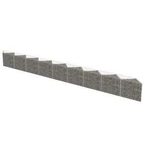 vidaXL Mur de gabion Acier galvanis&eacute; 630x30x50 cm