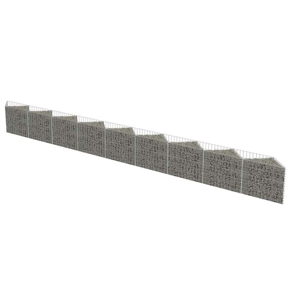 vidaXL Mur de gabion Acier galvanis&eacute; 630x30x50 cm