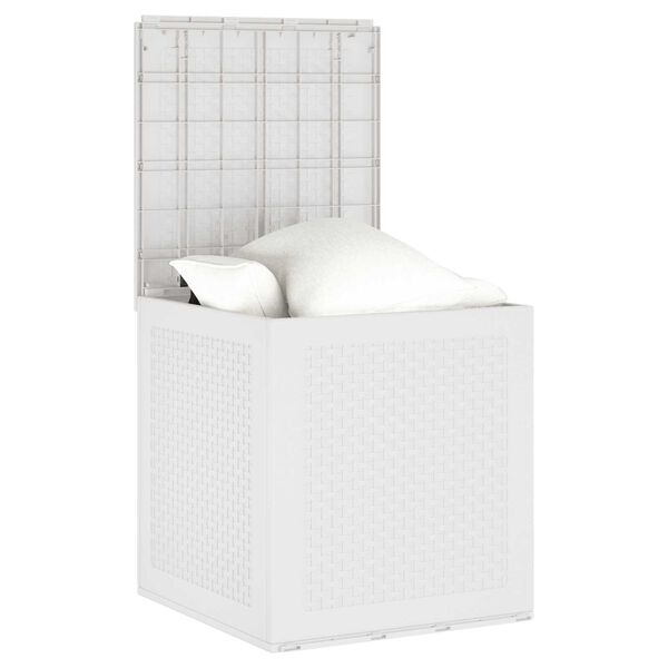 vidaXL Bo&icirc;te de rangement Blanc 55 x 53 x 57 cm Polypropyl&egrave;ne