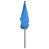 vidaXL Parasol de jardin avec m&acirc;t 210x140 cm Bleu azur&eacute;