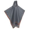 vidaXL Poncho de pluie avec capuche design 2 en 1 gris et orange