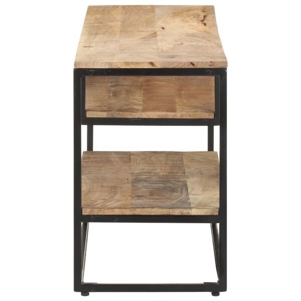 vidaXL Meuble TV 130x30x45 cm Bois de manguier brut