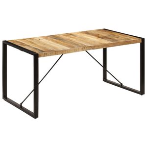 vidaXL Table &agrave; manger 160x80x75 cm bois de manguier massif