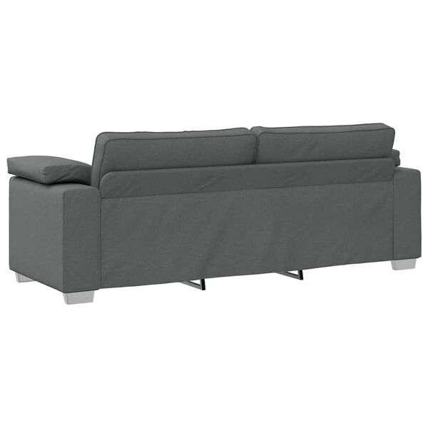 vidaXL Canapé Gris foncé 219 x 77 x 82 cm tissu