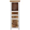 vidaXL Buffet haut Marron/blanc 40x30x110cm Bois de manguier/ d'acacia
