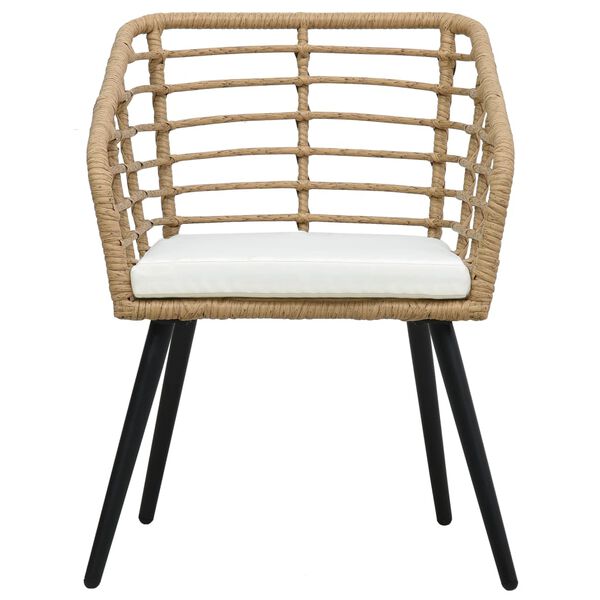 vidaXL Chaises de jardin lot de 2 avec coussins Résine tressée Chêne