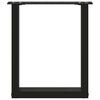 vidaXL Pieds de table basse en U 2 pi&egrave;ces Noir 38 x (42-43) cm Acier