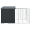 vidaXL Cage pour oiseaux Anthracite 425 x 304 x 247 cm Acier galvanis&eacute;