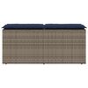 vidaXL Banc de jardin avec coussin gris 110x40x44 cm résine tressée