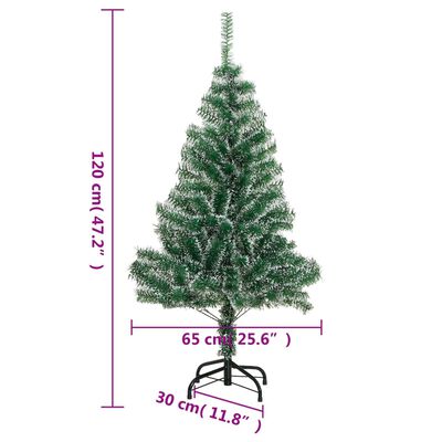 vidaXL Sapin de Noël artificiel 150 LED neige floquée