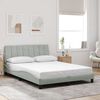 vidaXL Cadre de lit sans matelas Hanko gris clair 137x190 cm velours