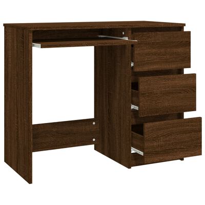 vidaXL Bureau Chêne marron 90x45x76 cm Bois d'ingénierie