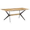 vidaXL Table &agrave; manger 180x90x76 cm Bois de manguier massif