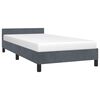 vidaXL Cadre de lit sans matelas gris foncé double velours