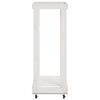 vidaXL Porte-bûches avec roulettes blanc 76,5x40x108cm bois massif pin