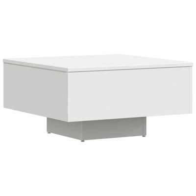 vidaXL Table basse blanc 60x60x31,5 cm bois d'ingénierie