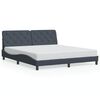 vidaXL Cadre de lit sans matelas gris fonc&eacute; 183x213 cm velours