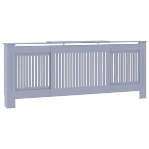 vidaXL Cache-radiateur MDF Gris 205 cm