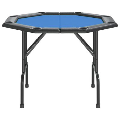 vidaXL Table de poker pliable 8 joueurs Bleu 108x108x75 cm