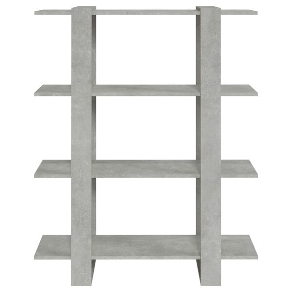 vidaXL Biblioth&egrave;que/S&eacute;parateur de pi&egrave;ce Gris b&eacute;ton 100x30x123,5 cm