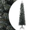 vidaXL Sapin de No&euml;l artificiel mince avec support Vert 180 cm PVC