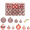 vidaXL Boules de No&euml;l 100 pcs rose et ros&eacute; 3 / 4 / 6 cm