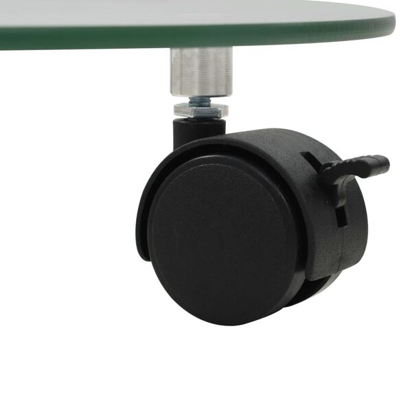 vidaXL Supports roulants &agrave; plantes 4 pcs 28 cm Verre tremp&eacute; Rond