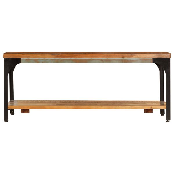 vidaXL Table basse et &eacute;tag&egrave;re 100x60x35 cm Bois de r&eacute;cup&eacute;ration solide