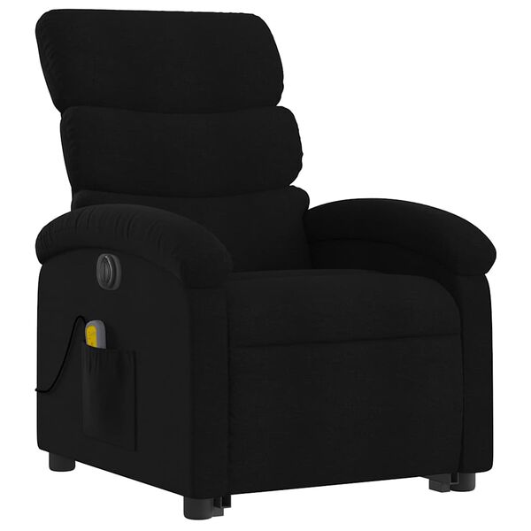 vidaXL Fauteuil inclinable de massage électrique noir tissu