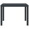 vidaXL Table de Jardin Anthracite 100 x 100 x 73 cm polyrotin