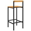 vidaXL Tabourets de bar lot de 4 noir r&eacute;sine tress&eacute;e et bois d'acacia