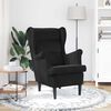 vidaXL Fauteuil noir velours